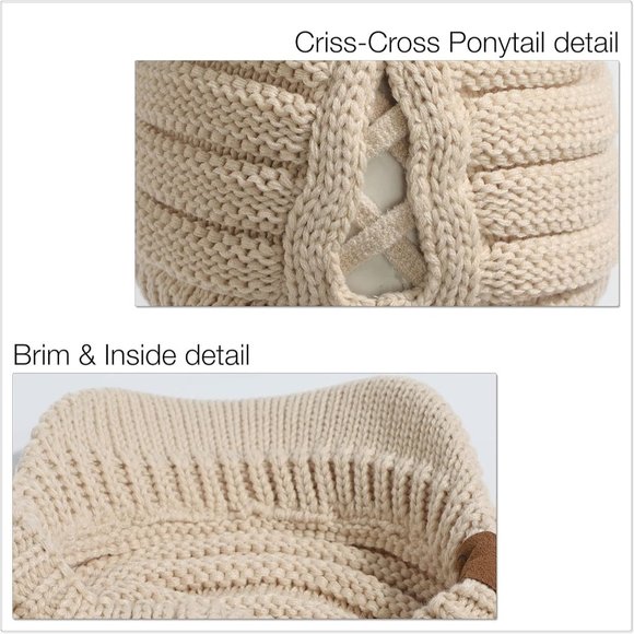 Hatsandscarf Exclusives Women\'s Ribbed Knit Hat with Brim main image 5